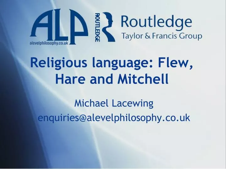 religious language flew hare and mitchell