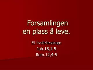 forsamlingen en plass leve