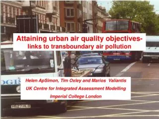 Attaining urban air quality objectives- links to transboundary air pollution