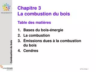 table des mati res