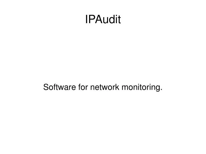 software for network monitoring