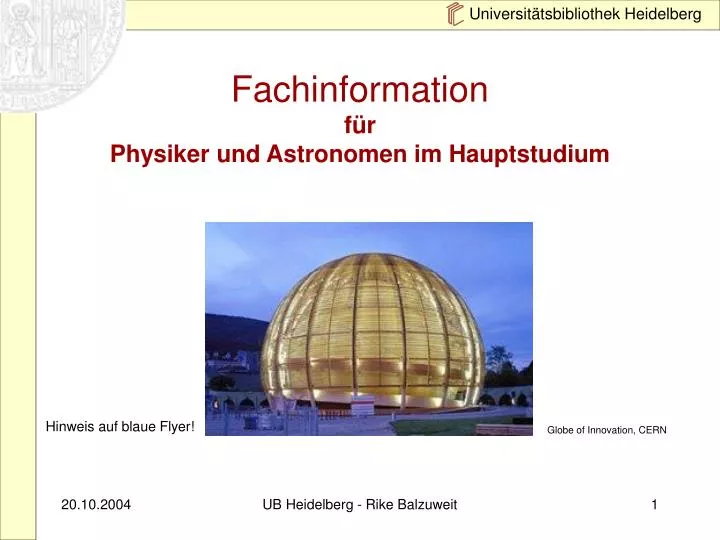 fachinformation f r physiker und astronomen im hauptstudium