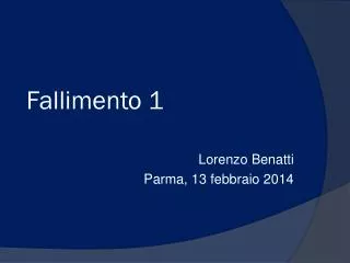 fallimento 1