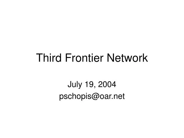 third frontier network