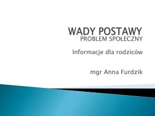wady postawy