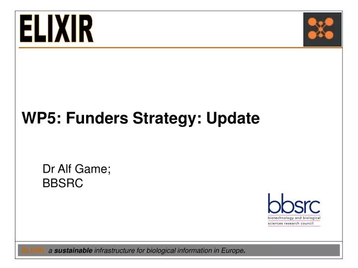 wp5 funders strategy update