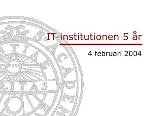 it institutionen 5 r