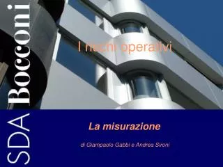 i rischi operativi