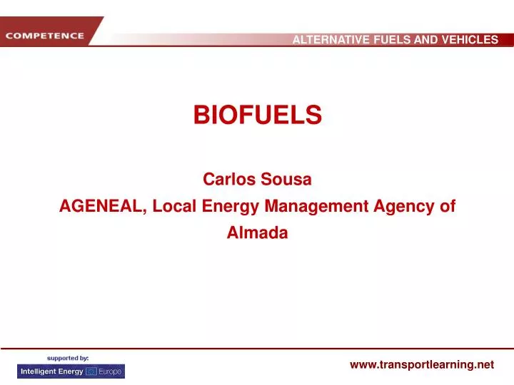 biofuels carlos sousa ageneal local energy management agency of almada