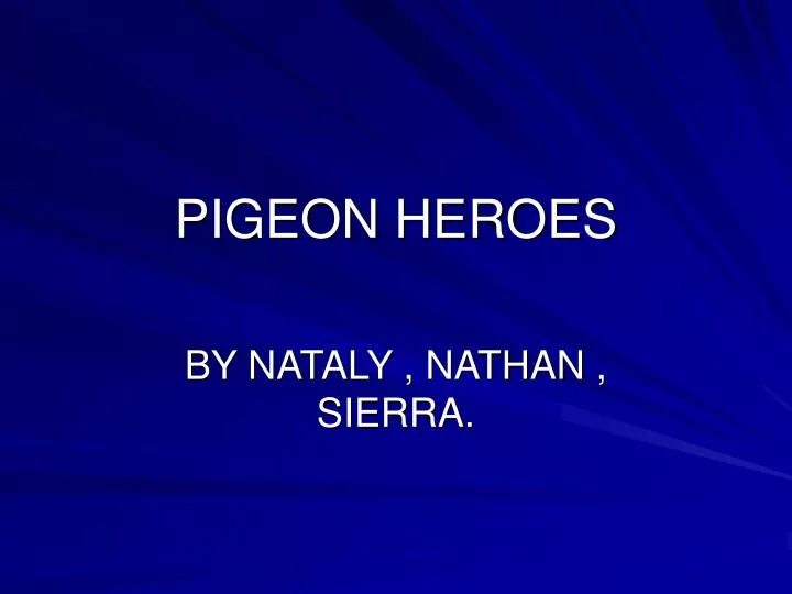pigeon heroes