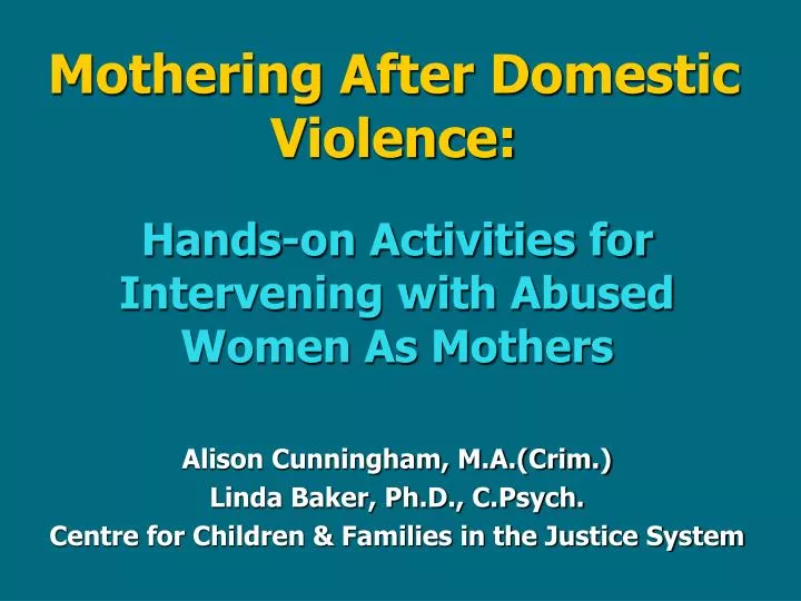 mothering after domestic violence