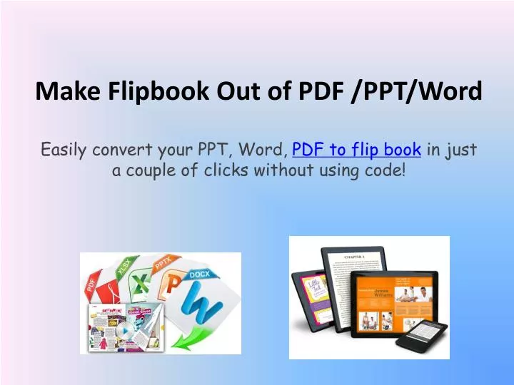 make flipbook out of pdf ppt word