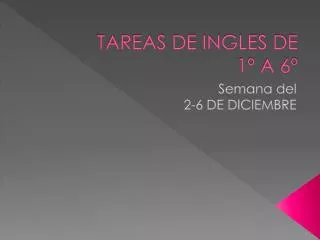 tareas de ingles de 1 a 6