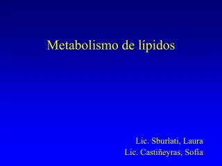 metabolismo de l pidos