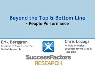Beyond the Top &amp; Bottom Line - People Performance