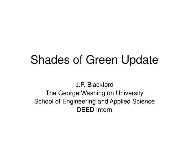 shades of green update