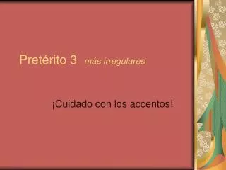 pret rito 3 m s irregulares