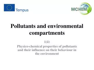 Pollutants and environmental compartments
