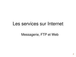 messagerie ftp et web