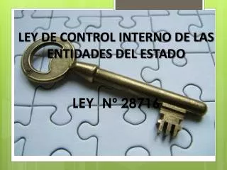 ley de control interno de las entidades del estado ley n 28716