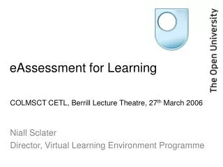 eAssessment for Learning
