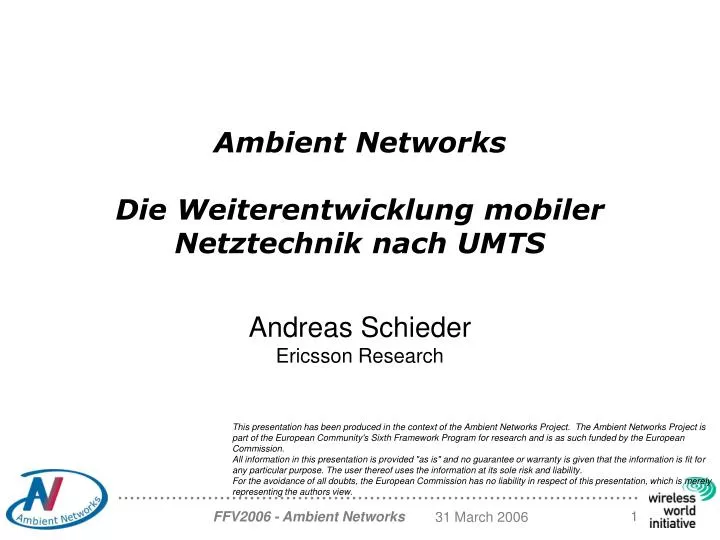ambient networks die weiterentwicklung mobiler netztechnik nach umts