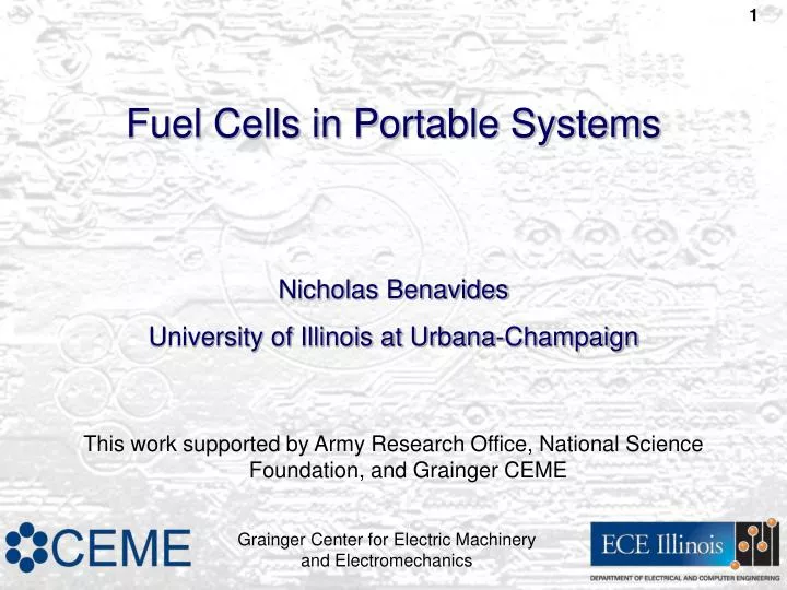 fuel cells in portable systems