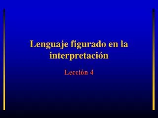 lenguaje figurado en la interpretaci n