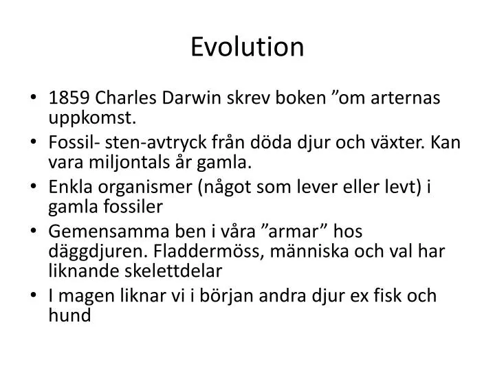 e volution