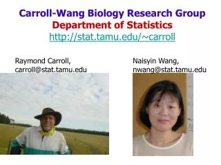 Carroll-Wang Biology Research Group Department of Statistics stat.tamu/~carroll