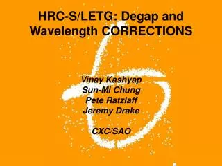 HRC-S/LETG: Degap and Wavelength CORRECTIONS