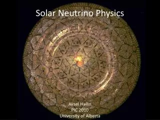 Solar Neutrino Physics