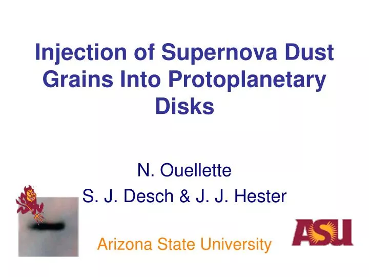 injection of supernova dust grains into protoplanetary disks
