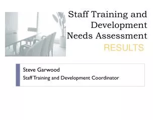 Staff Training and Development Needs Assessment