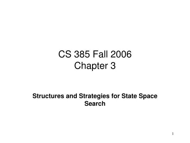 cs 385 fall 2006 chapter 3