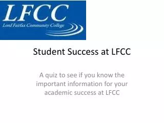 Student Success at LFCC