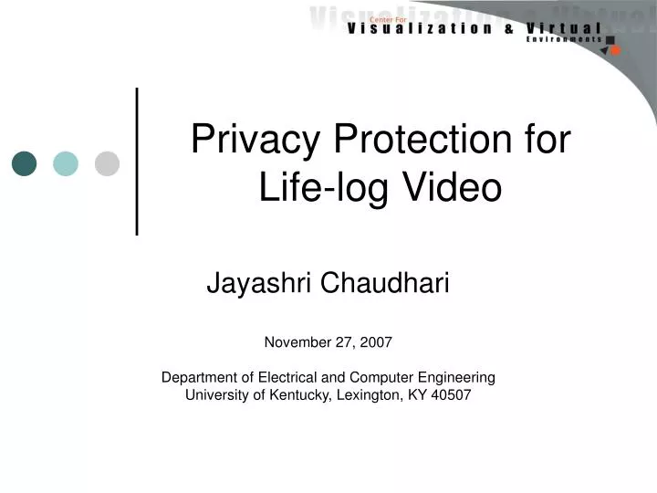 privacy protection for life log video