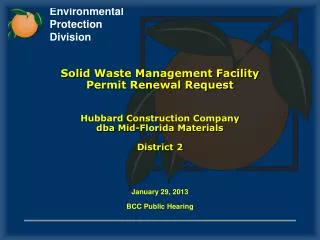 January 29, 2013 BCC Public Hearing