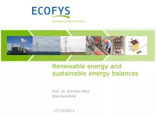 Renewable energy and sustainable energy balances