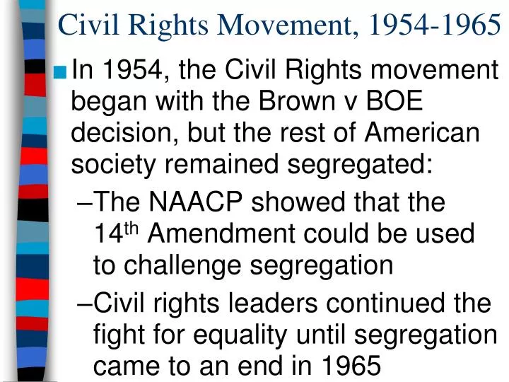civil rights movement 1954 1965