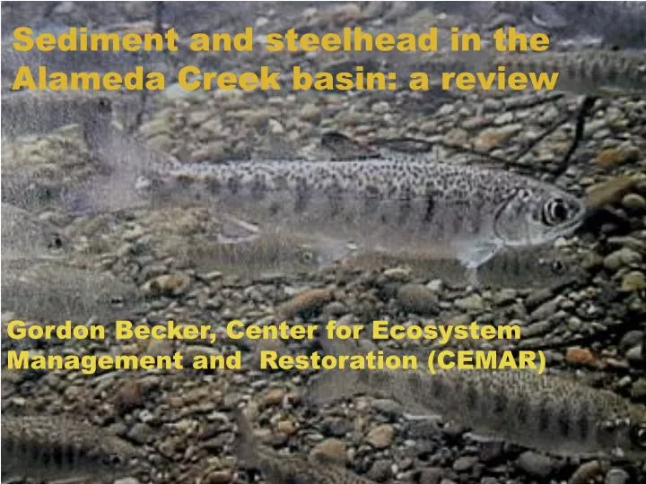 sediment and steelhead in the alameda creek basin a review