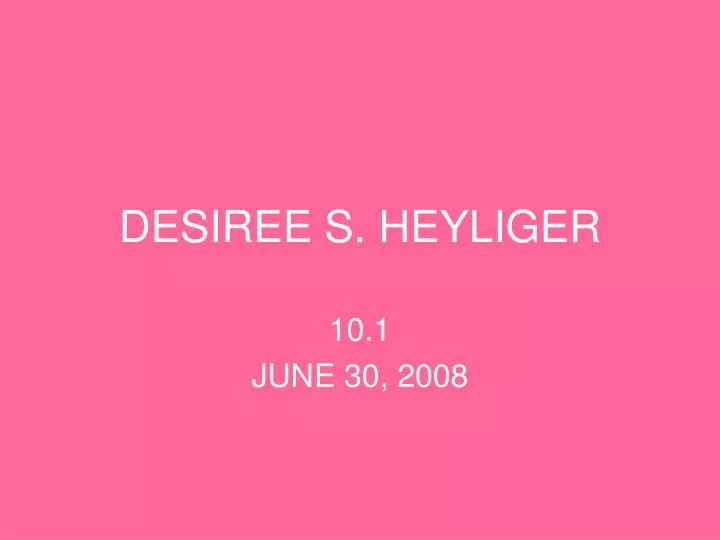 desiree s heyliger