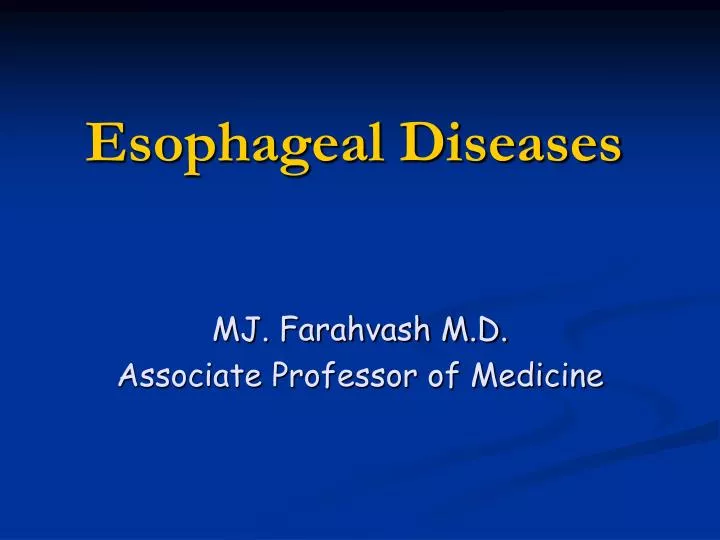 esophageal diseases