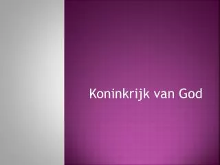 koninkrijk van god