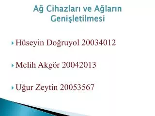 a cihazlar ve a lar n geni letilmesi