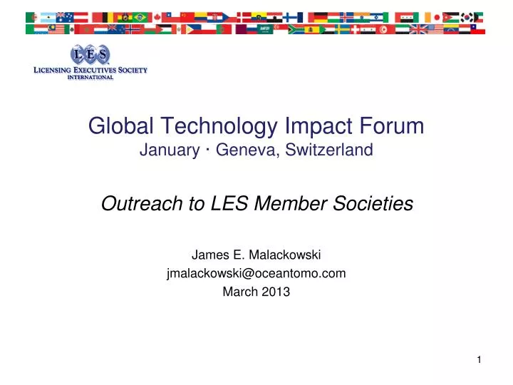 global technology impact forum january geneva switzerland
