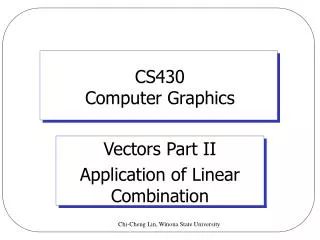 CS430 Computer Graphics