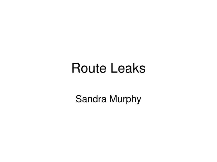 route leaks