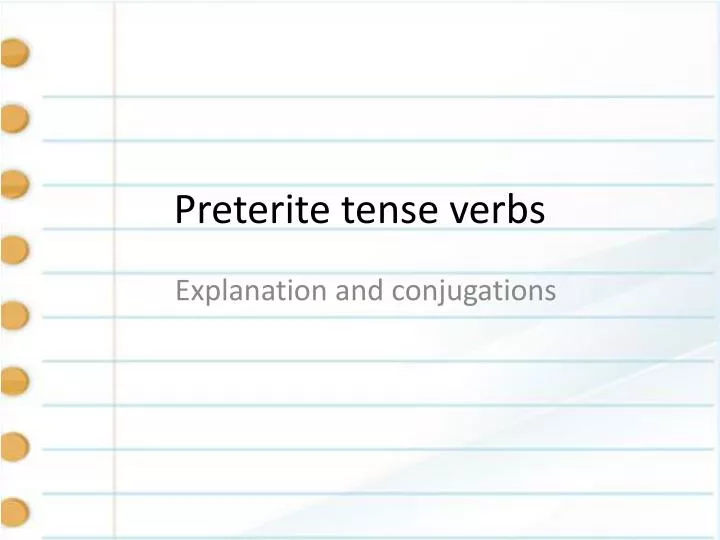 preterite tense verbs