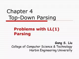 Chapter 4 Top-Down Parsing